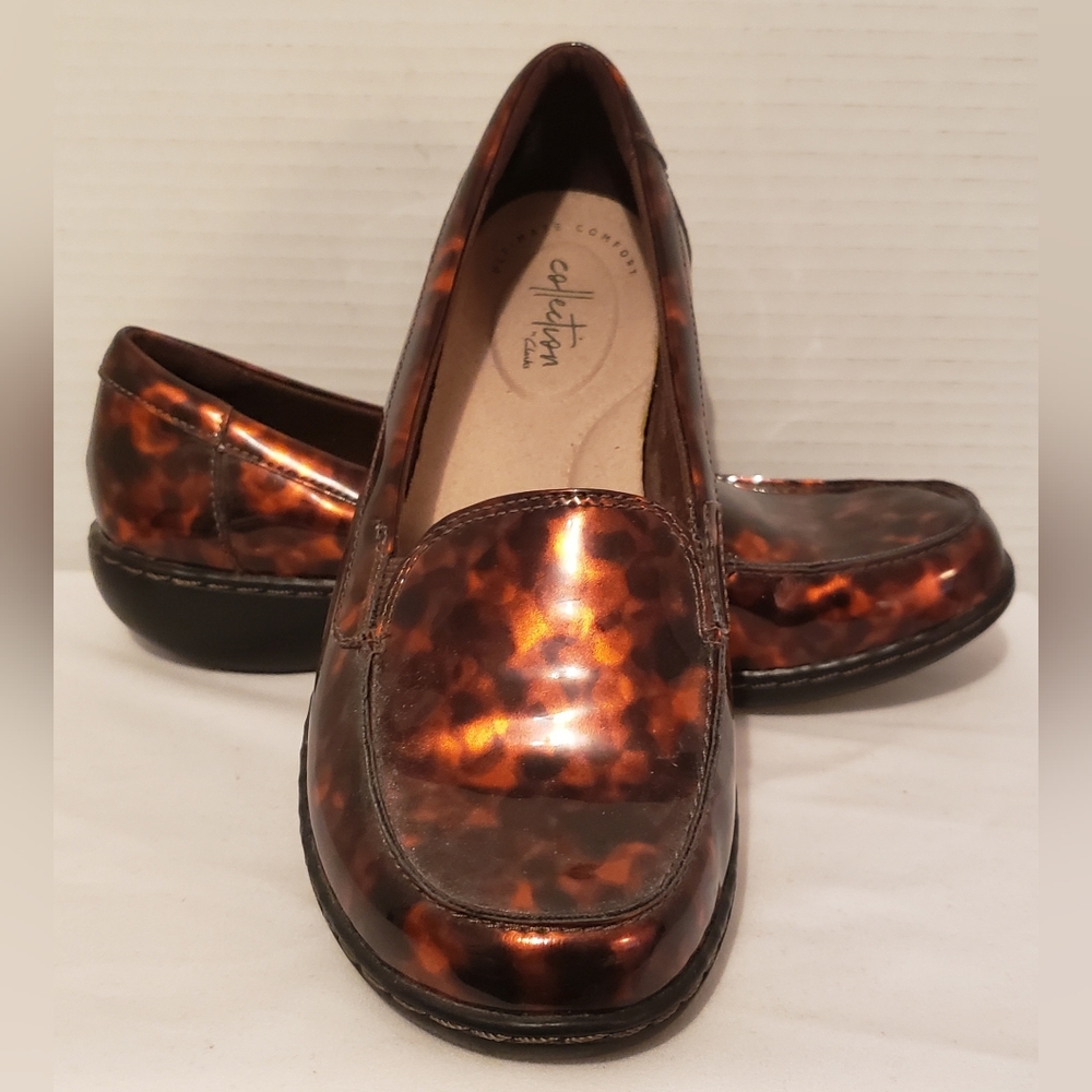 Clarks Collection Slip On Loafers Ashland Jam Tortoise Size 7 Medium